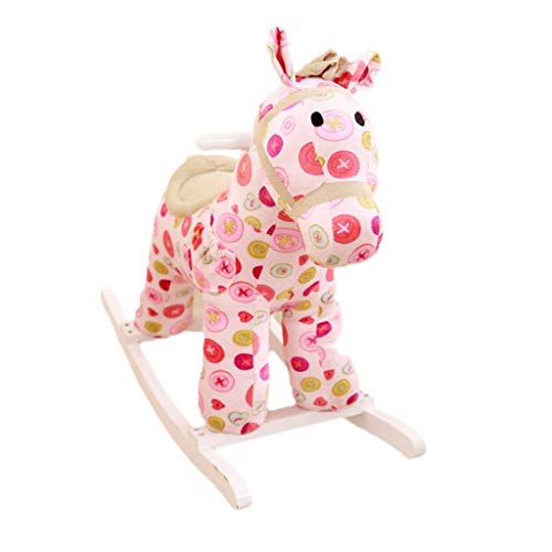 Schaukelpferd QIQIDEDIAN Trojanerpferdeschaukelpferdbabybabyspielzeug mit doppeltem Verwendungszweck musikfestival