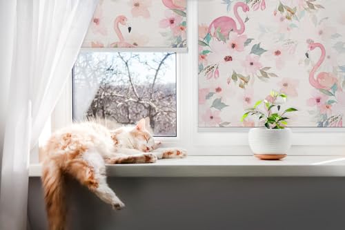 Store enrouleur perméable sans perçage pour créer un cocon de douceur fleuri