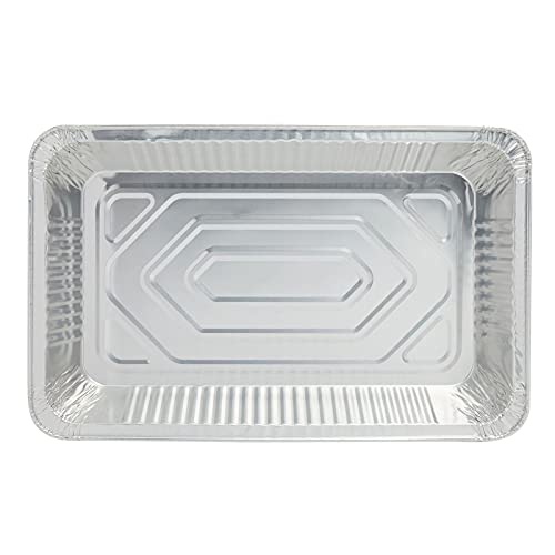Juvale Aluminum Foil Pans 21X13 (15 Pack) Full Size Disposable Trays For Steam Table, Food, Grills, Baking, Bbq Silver #TOP2