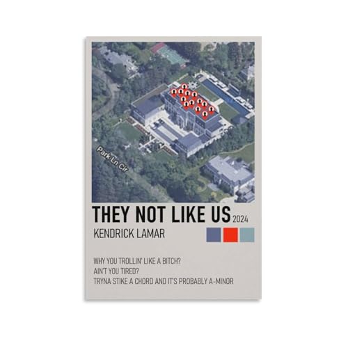 Kendrick Lamar Not Like Us 2024 Canvas Poster Bedroom Decoration Landscape Office Valentine's Birthday Gift Unframe-style12x18inch(30x45cm)