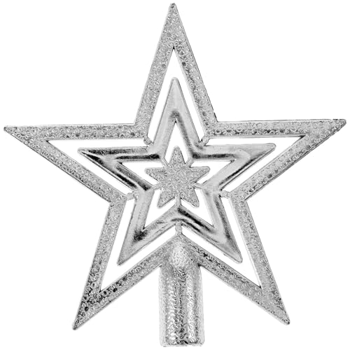Christbaumspitze Stern Verzierung, Weihnachtsbaumspitze Glitzer-Stern,...