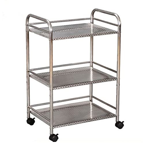 Chariot Médical de Laboratoire de Chariot d'acier Inoxydable de 3 Couches Chariot de Roulement d'acier Inoxydable Chariot D'équipement Médical de Laboratoire Chariot de Chariot de Soins S'habillant Cover