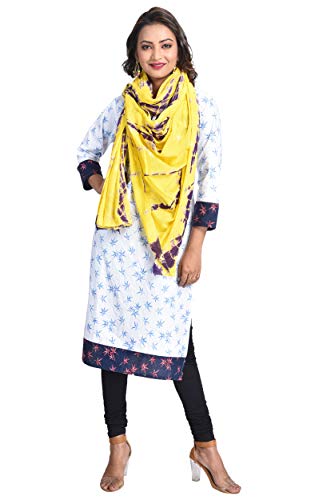 Image of Women's Pure Cotton Multi-Colored Traditional Authentic Tie Dye with Bandhej Bandhani Dupatta Chunni