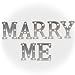 DELICORE Valentine Gift - Light Up Marry Me Sign with Warm White LEDs - Proposal Sign - Will You Marry Sign - Wedding Sign - Engagement Sign - Romantic Proposal - 4.21" Tall Silver Color - Marry ME