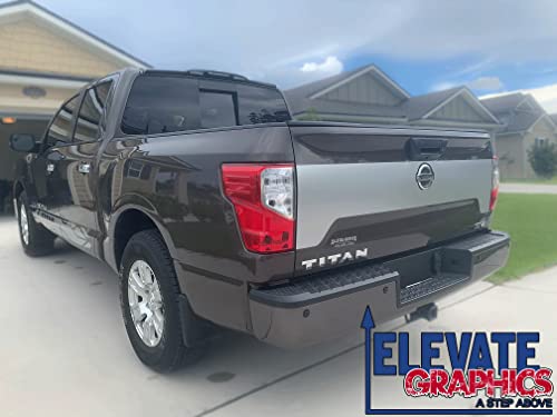Elevate Graphics - Fits Nissan Titan Tailgate Boss Graphics Vinyl Auto Stripes 3M Decals Stickers Years 2016-2022 #TOP1