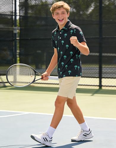 Cuddomper Boys Hawaiian Polo Golf Shirt Clothes Palm 13-14 Years - image 3