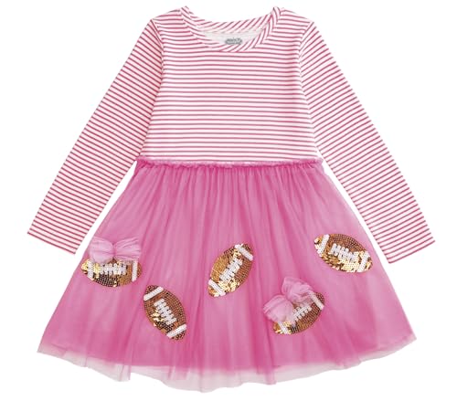 Mud Pie Girls Sequin Football Tutu Dress