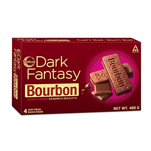 Sunfeast Dark Fantasy Bourbon Choco Creme Sandwich Biscuits, 400g
