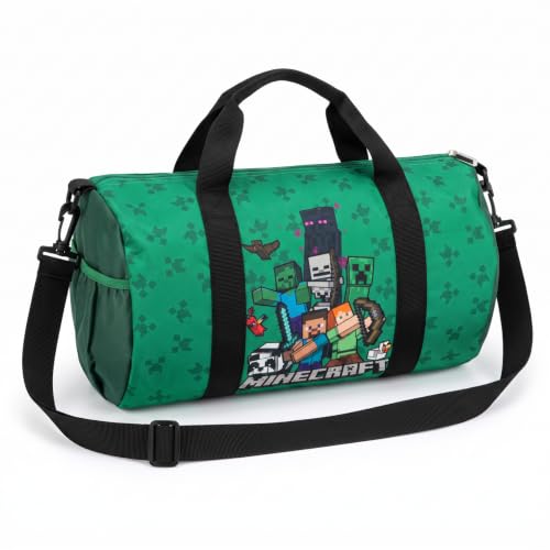 MINECRAFT - Mochila bolsa para gimnasio, deportes, niños y adolescentes, dimensiones 45 x 29 x 33 cm
