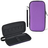 Wolfteeth 防臭ハードEVAトラベルケース バッテリーペンポッド充電器用 ポータブルストレージポーチ 防臭付き 丈夫な保護ホルダー(パープル、空のケースのみ)