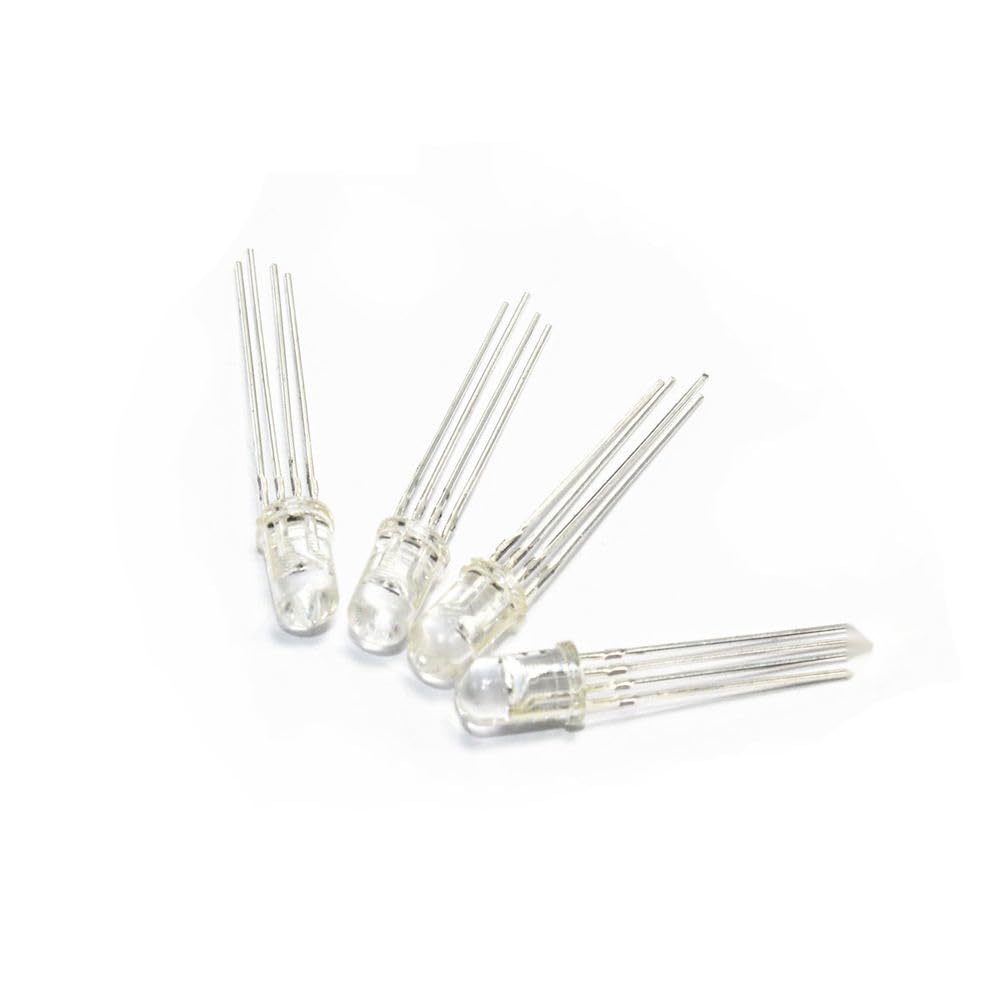 Lot de 1000 diodes LED multicolores à 4 broches 5 mm RVB tricolore ronde à cathode commune LED 5 mm Diode électroluminescente