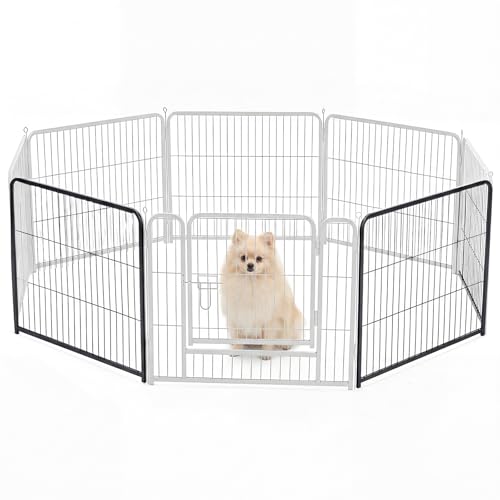 Image of NEWBULIG Dog Playpen 2 Panels 24 Inch Indoor Outdoor Metal Dog Fence Pen