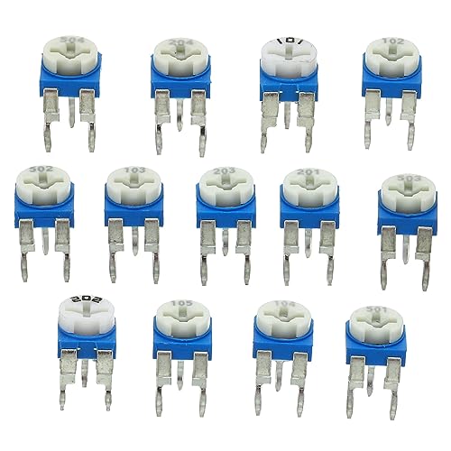 PATIKIL Variable Resistor Assorted Kit, 65pcs 100 to 1M Ohm 10 Types Trimmer Potentiometer Adjustment Assortment Set for Electrical