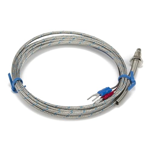 Termopar tipo K M6 para alta temperatura con sensor metálico y cable de 2m 5