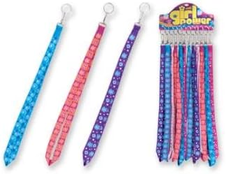 Girl Power - Embroidered Fabric Lanyard Keychain