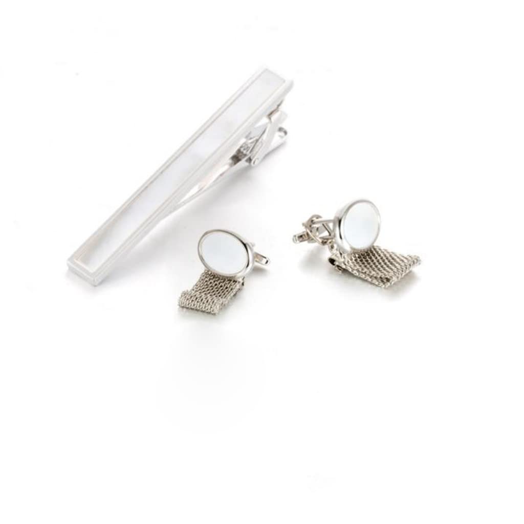 RWRAPS Set di Gemelli per Abito da Sposo Gemelli per Unghie Gemelli per Unghie Clip per Bavero Accessori per Clip per Colletto Gemelli (D 1)