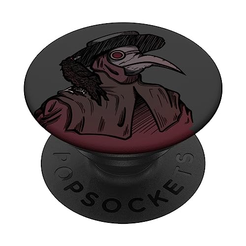 Plaque Doctor with Crow PopSockets Adhesive PopGrip, Black