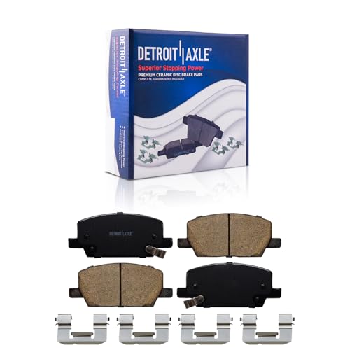 Image of Detroit Axle - Front Brake Pads for 2018-2022 Buick Encore Chevrolet Trax 2019 2020 2021 Ceramic Brake Pads w /Hardware Replacement