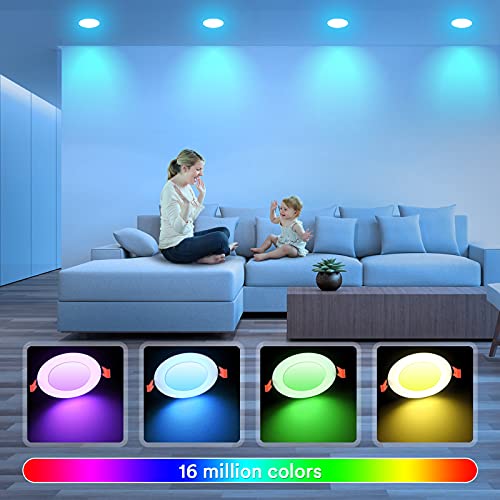 Lumary Smart Recessed Lighting 4 Inch - Ultra-Thin LED Recessed Lighting 9W 810LM Smart Can-Killer Downlight with… – תמונה 6