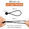 50 Tendeurs Elastique Avec Boule Pour Remorque Bache Camping