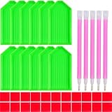 QYING 39PCS Diamond Art Painting Tools and Accessories Kits, with 12 Plastic Trays, 22pcs Glue Clay, 5 Pens, DIY Accessories