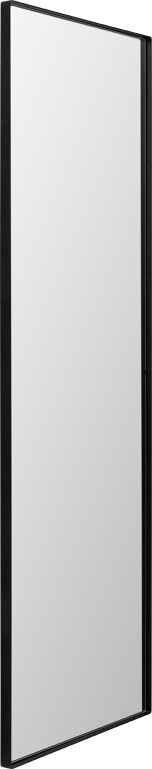 Kare Design Wandspiegel Starlet, Schwarz, 200x70 cm, Ganzkörperspiegel, mit Rahmen, zum Aufhängen, Rechteckig, Stahl, Wohnzimmer, Flur