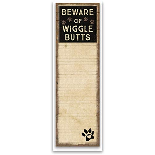 Image of ZCYINGQ Magnet List Notepad - Beware of Wigglebutts- Contains 60 Pages and a Strong Back MagnetF
