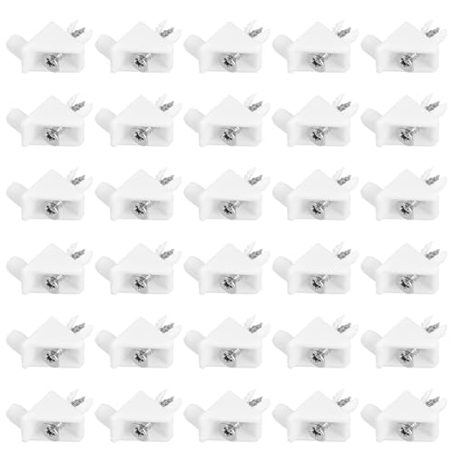 Naseom 30 Piezas Soportes para Estantes, Soportes para Estantes Blancos Compatibles como Piezas de Repuesto con Soporte para Estantes IKEA PAX KOMPLEMENT