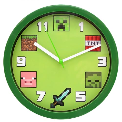Accutime Minecraft Blocks 10' Analog Wall Clock