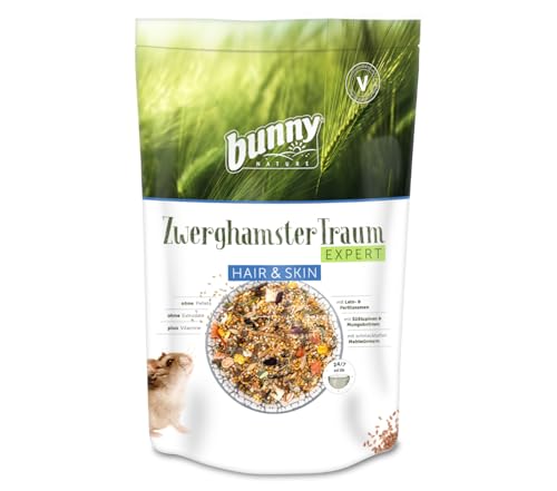 Bunny Nature ZwerghamsterTraum EXPERT Hair & Skin | Doppelpack | 2 x 500 g | Alleinfuttermittel für Zwerghamster | Zur Unterstützung von Haut & Haar | Ohne Pellets und Extrudate