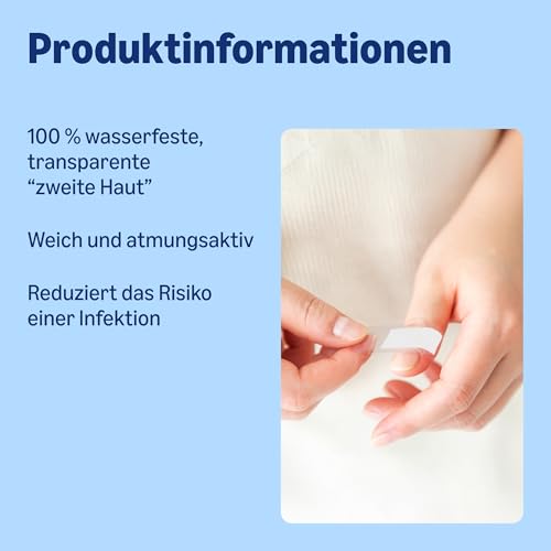 Healthcare By Amazon Waterproof Plasters (Transparent \Second Skin\ High Protection), 35 Stück (1er Pack) (Zuvor eine Marke von Amazon Basic Care, gleiches Produkt)