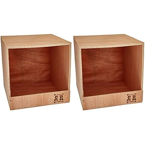 Rugged Range Products Studio 12"x12" Flat Wooden Single Compartment Chicken Coop Interior Poultry Bird Egg Animal Nesting Box Roosting Cubby (2 Pack) Cover
