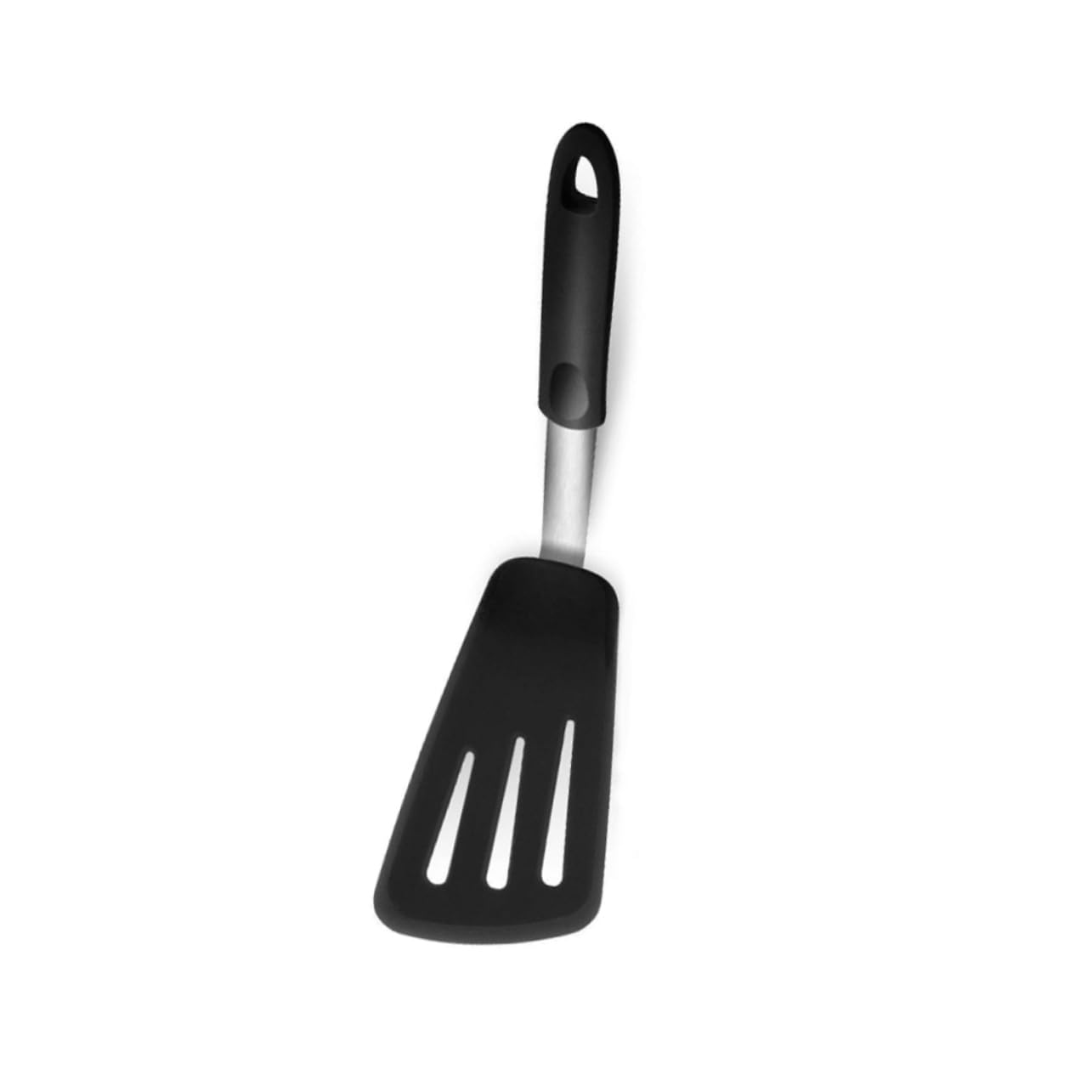 TOPBATHY 2piezas Espátula De Cocina De y Acero Inoxidable Utensilio De Cocina Antiadherente Para Sartenes y Ollas Diseño Para Colgar Color Negro