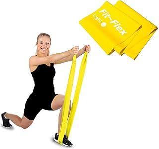 Fit-Flex Resistance Exercise Band - 2m Length - 3 Flex Options  Pilates, Yoga, Rehab, Stretching, Strength Training