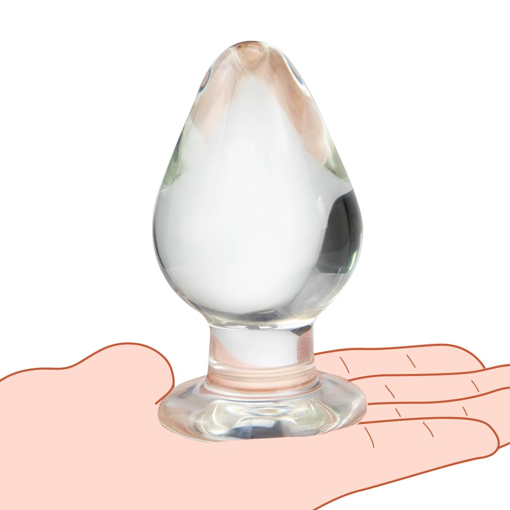 Roluck Plug Anal Dilatador Anal Cristal 10.5 * 6 CM Butt Plug de Vidrio Consolador Masaje de Próstata Juguetes Sexuales para Mujere Hombre Pareja