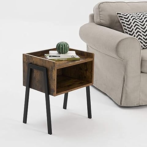 [en.casa] Mesa Auxiliar Apilable con Estante de Almacenamiento Cover
