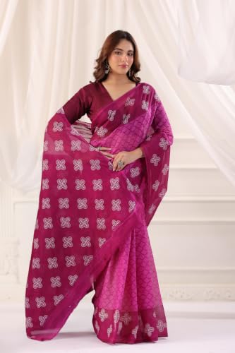 Image of TAMAIRA FASHION Mulmul Pure Cotton Saree For Woman |Office Wear Daily Wear Sarees For Women Without Blouse Piece(Available in 15 Colours)