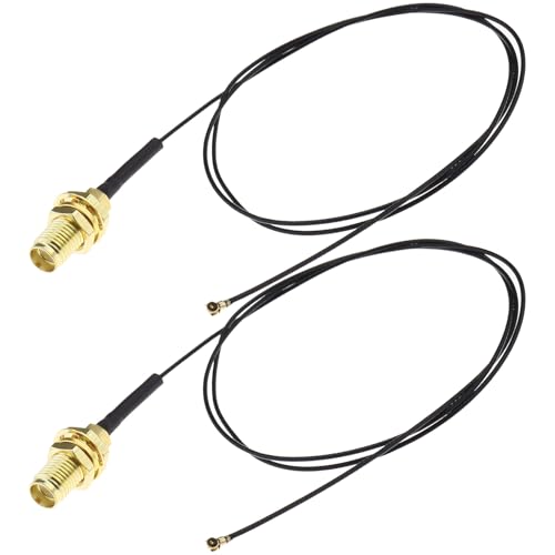 eMagTech 2pcs Câble Antenne IPEX 4 vers RP-SMA Compatible avec Intel AX200NGW 8265AC 8265NGW 7265AC 9560AC M.2 NGFF IPX U.FL MHF4 Câbles Coaxiaux 50cm