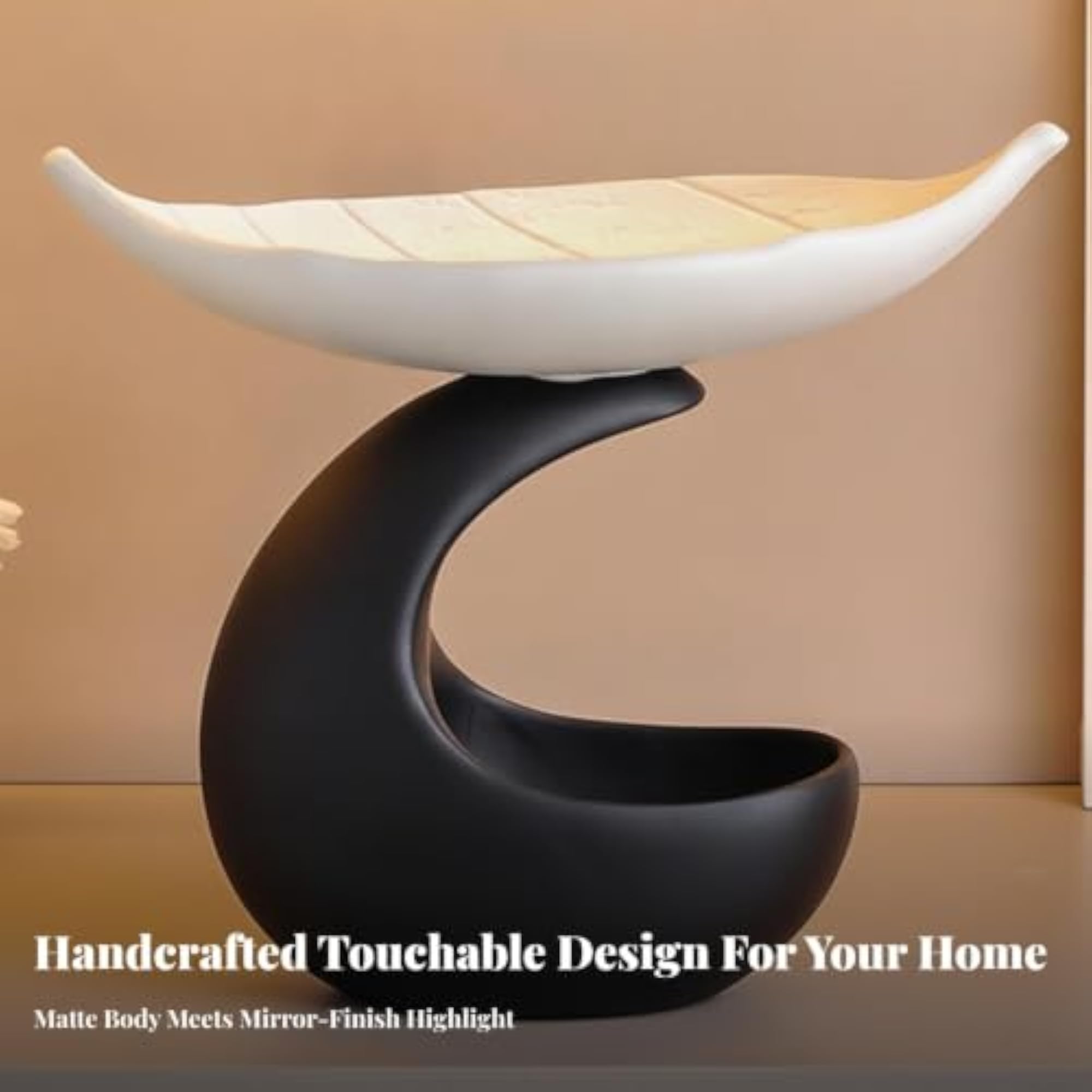 Decorative Leaf-Shaped Tray, Smooth Finish