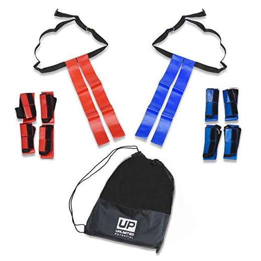 Unlimited Potential Flag Football Set,Premium Football Gear, Durable Flags - Set of 10 Flags Only (5 Red / 5 Blue) + 1 Bag