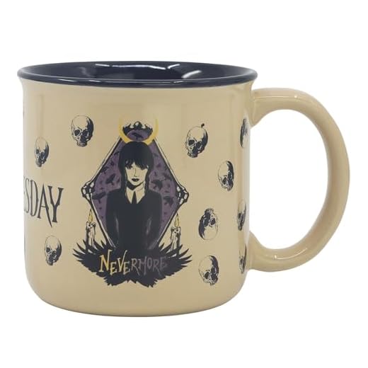 Taza desayuno de cerámica de 400 ml de Wednesday en caja de regalo