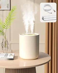 Air Humidifier for Bedroom with UV Germicidal Lamp, 1500ML Humidifier for Bedroom Baby with Night Light, 1800mAh Rechargeable Car Humidifiers,Mini Humidifier for Plants with 9H Auto Shut-Off