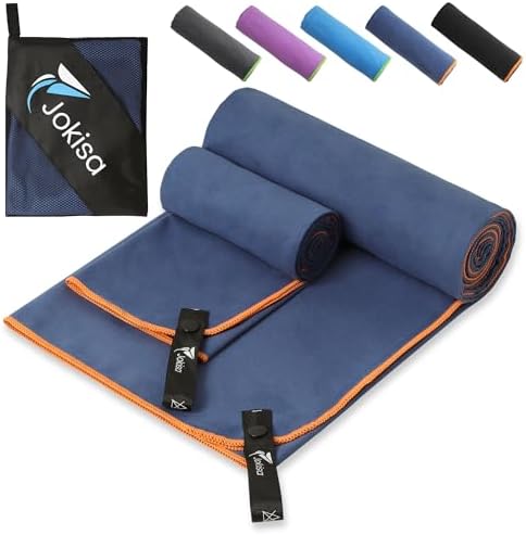 2 Stück Microfaser Handtücher Set (180x90cm Badetuch Groß+100x50cm Sporthandtuch), Schnell Trocknend und Kein Sand Strandhandtuch, Mikrofaser Handtuch für Fitness, Strand, Fitnesss