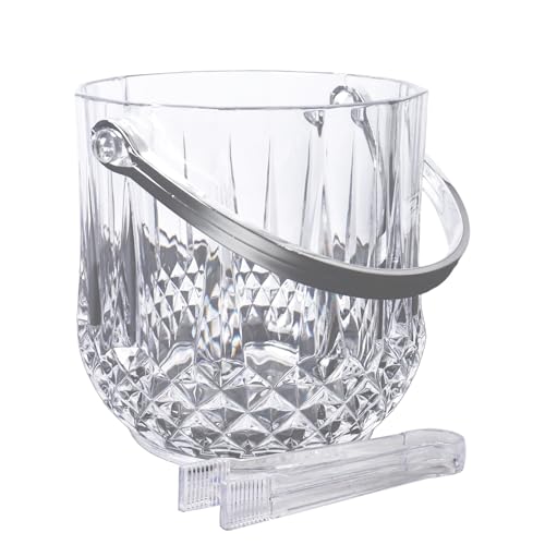 Dmnnlp 1.2L Acryl- Eiswürfelbehälter mit Zange,Champagnerkübel Eiswürfel-Kühler für Haushalt, Bar, Party- klar Dmnnlp 1.2L Acryl- Eiswürfelbehälter mit Zange,Champagnerkübel Eiswürfel-Kühler für Haushalt, Bar, Party- klar