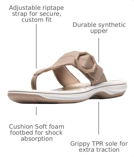 Image of Clarks Women's Breeze Cove Cloudsteppers Flip-Flop