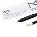 M Mellie's Signature Microblading Eyebrow Pen (Pack of 10) - Disposable Microblading Pen with Sterilized Blade, Comfortable Rubber Grip and Pigment Sponge for Flawless Bro (C12 .18mm, Black)
