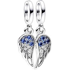 Sparkling Feather Double Dangle Charm