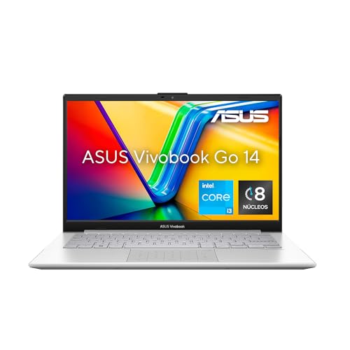 Laptops, Personal Computer ASUS Laptop Vivobook Go 14 2024/E1404GA-NK004W/Core i3 12va/8GB RAM/512GB SSD/Pantalla 14' Full-HD/Resistencia Grado Militar/Number Pad/Teclado en Español...