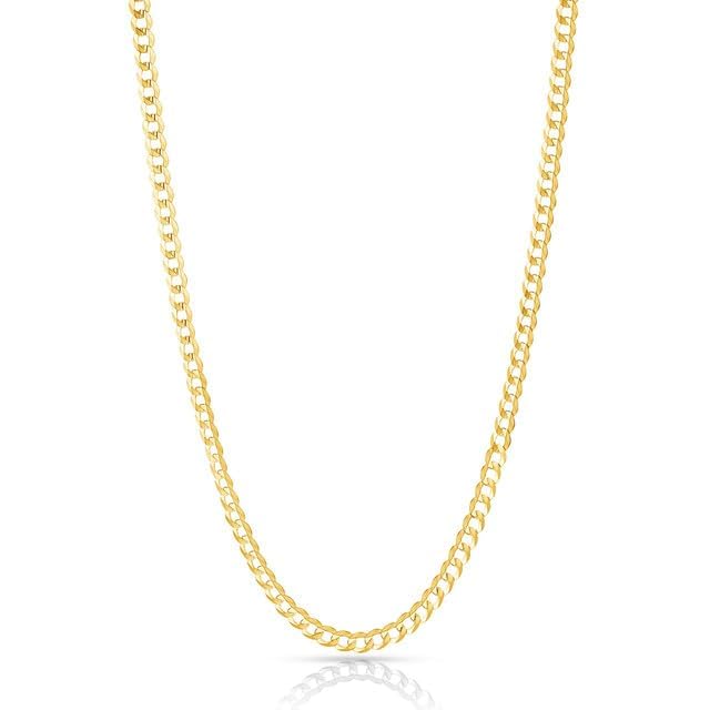 EVAYA Real Solid 14k Gold Cuban Chain (2mm-3mm Width, 16"-24" Length) - For Men & Women - Durable, Resistant to Tarnishing & Lasts a Lifetime3