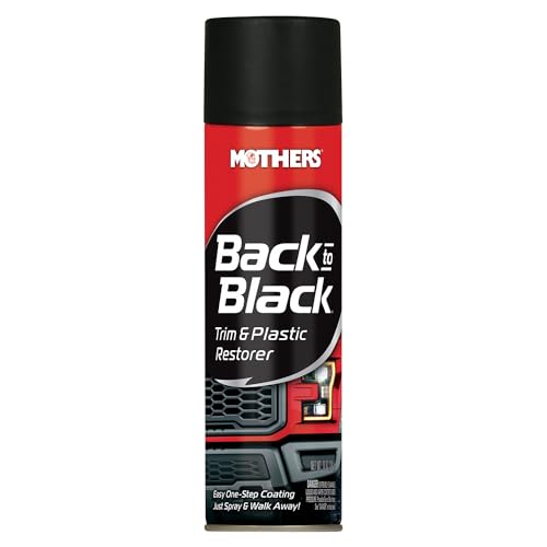 Mothers 06110-6 Back-to-Black Trim & Plastic Restorer Aerosol, 10 oz., (Pack of 6)